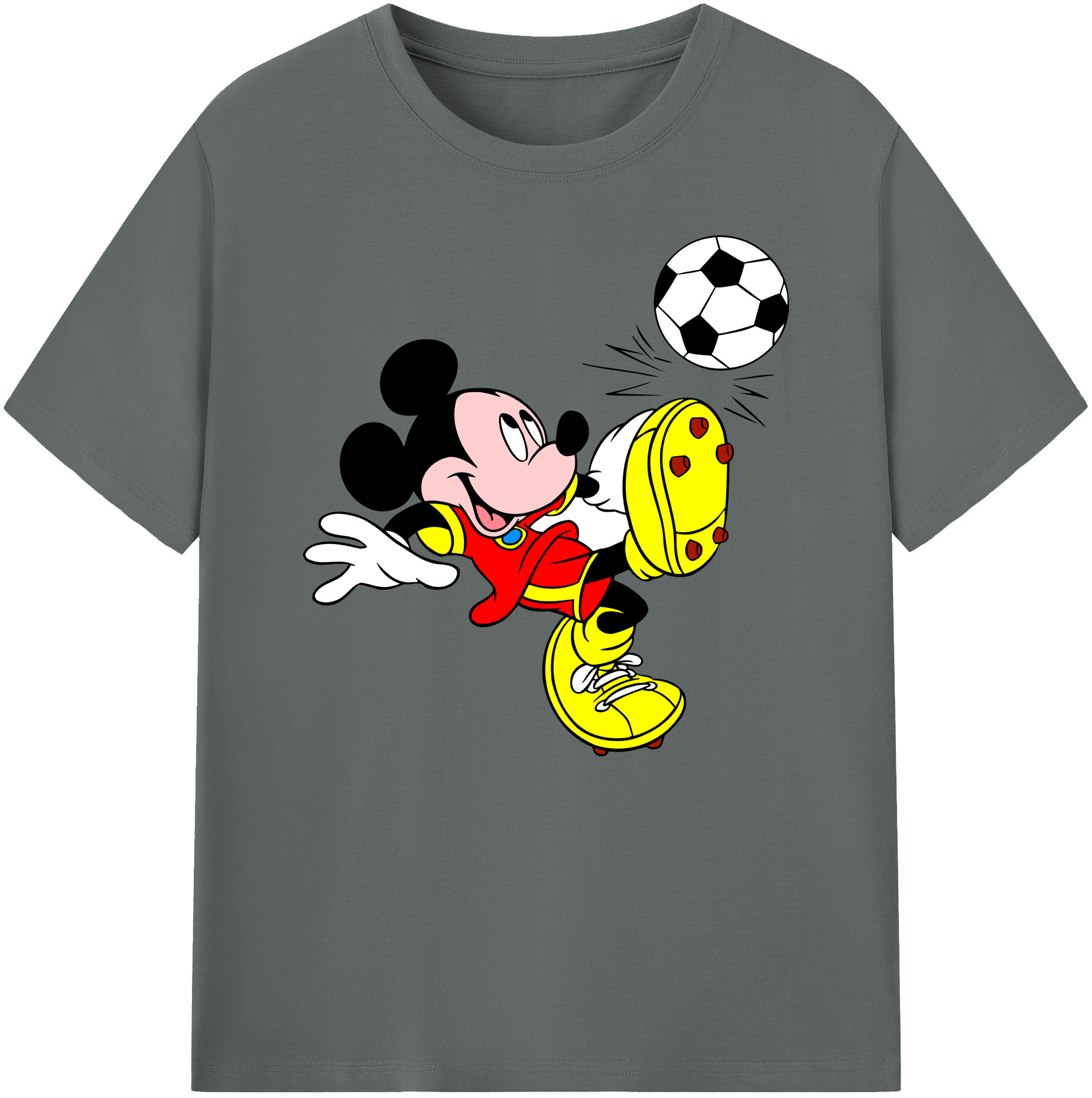 ミッキーマウス Mickey Mouse 綿100％ メンズ半袖Tシャツ｜肌触りやわらか＆通気性